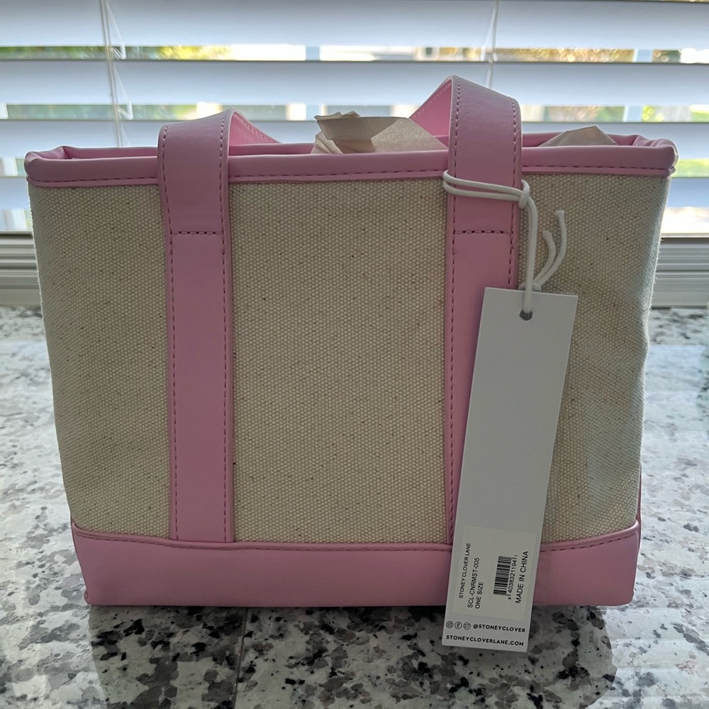 NWT ✅ Stoney Clover mini canvas tote color flamingo